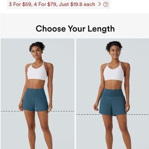 Halara 2-in-1 yogo shorts size L long length